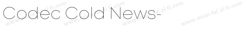 Codec Cold News字体转换